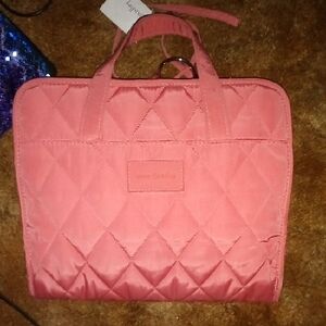 Vera Bradley Ultralight Peach Quilted Cosmetic Bag